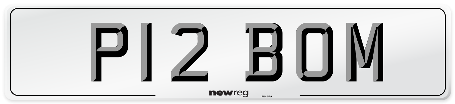P12 BOM Number Plate from New Reg